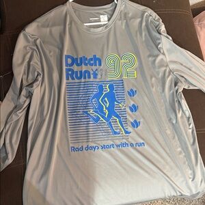 Gray Long Sleeve Dutch Run Shirt